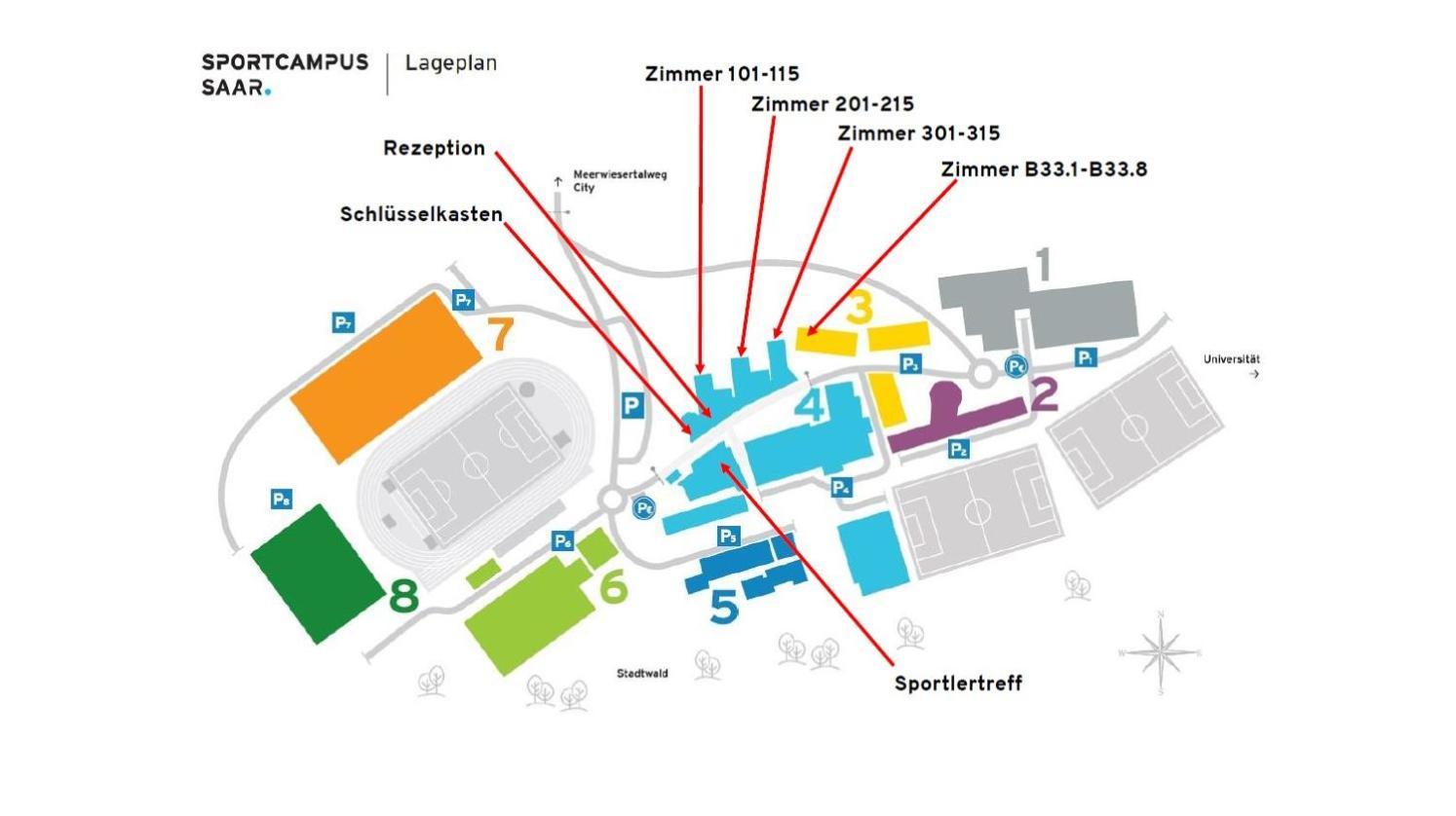 Hotel Sportcampus Saar Saarbrücken Exteriér fotografie